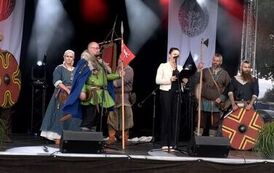 Jako Kasztelan Łekneński Zbylut z Panigrodza w czasie XXIX Jarmarku Cysterskiego 2023