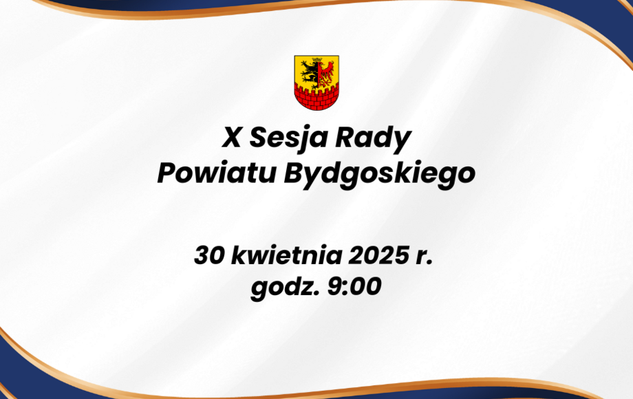 Zdjęcie do Zawiadomienie o X Sesji Rady Powiatu Bydgoskiego