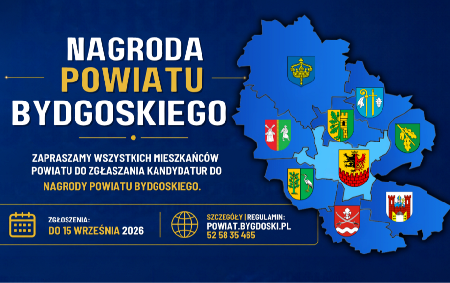 Zdjęcie do Zgłoś kandydata do Nagrody Powiatu Bydgoskiego!