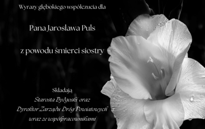 Zdjęcie do Wyrazy głębokiego wsp&oacute;łczucia z powodu śmierci siostry