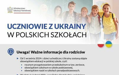 Zdjęcie do Uczniowie z Ukrainy w polskich szkołach. 