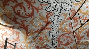 Prace kosnerwatorskie polichromii nawy gł&oacute;wnej w&nbsp;kościele w&nbsp;Dąbrowie Chełmińskiej